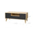 TV Stand - Solid Wood - Natural Wood and Grey