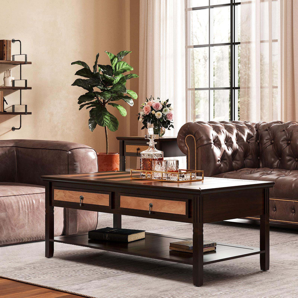 Coffee Table - Solid Wood - Rustic