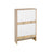 Shoe Cabinet - Melamine Veneer - White and Natural - 2 Flaps with Open Shelf