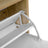 Shoe Cabinet - Melamine Veneer - White and Natural - 2 Flaps with Open Shelf