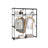 Portable Wardrobe - Fabric - Grey - Foldable with Hanging Rods
