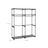 Portable Wardrobe - Fabric - Grey - Foldable with Hanging Rods