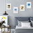 Picture Frame Set - A4 and 5x7 Inch Sizes - Glass Front - White