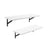 Floating Shelves - MDF - Gloss White - Set of 2 with Max. Load Capacity 15kg