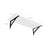 Floating Shelves - MDF - Gloss White - Set of 2 with Max. Load Capacity 15kg