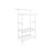 Clothes Rack - Metal - White - 2 Hanging Rails and 2 Storage Shelves