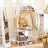 Clothes Rack - Metal - White - 2 Hanging Rails and 2 Storage Shelves