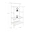 Clothes Rack - Metal - White - 2 Hanging Rails and 2 Storage Shelves
