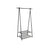 2-Tier Coat Rack - Metal - Black - Entryway Organizer with Shoe and Hat Storage
