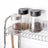 2-Tier Countertop Organiser - Metal - Silver - Includes Cutlery Holder and Hooks