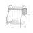 2-Tier Countertop Organiser - Metal - Silver - Includes Cutlery Holder and Hooks