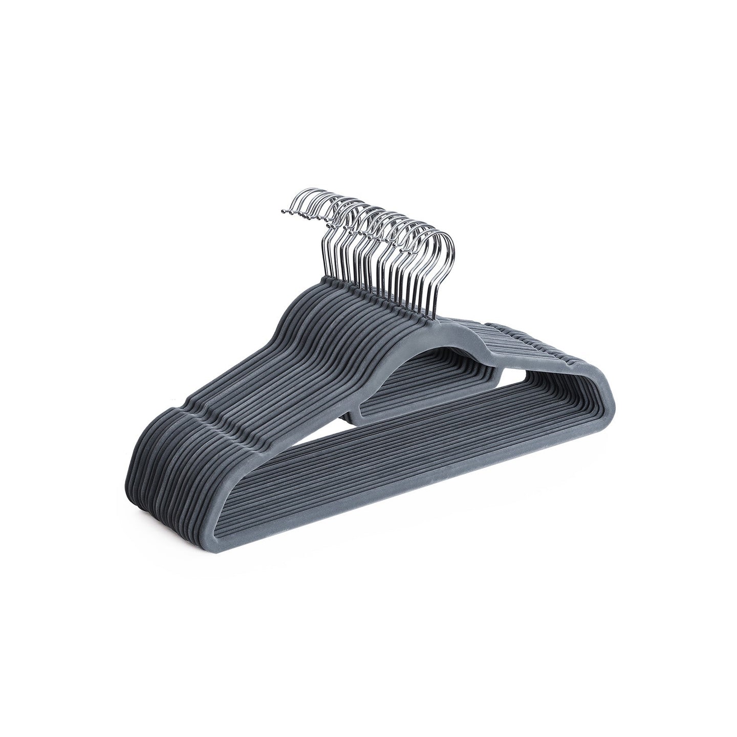 Velvet Hangers - 20 Pack - Velvet - Black - Ultra Thin Non-Slip Design with Tie Organizer and 360-Degree Swivel Hook