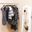 Coat Hangers - Maple Wood - Dark Brown - 20 Pack with Shoulder Notches and Trousers Bar
