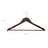 Coat Hangers - Maple Wood - Dark Brown - 20 Pack with Shoulder Notches and Trousers Bar
