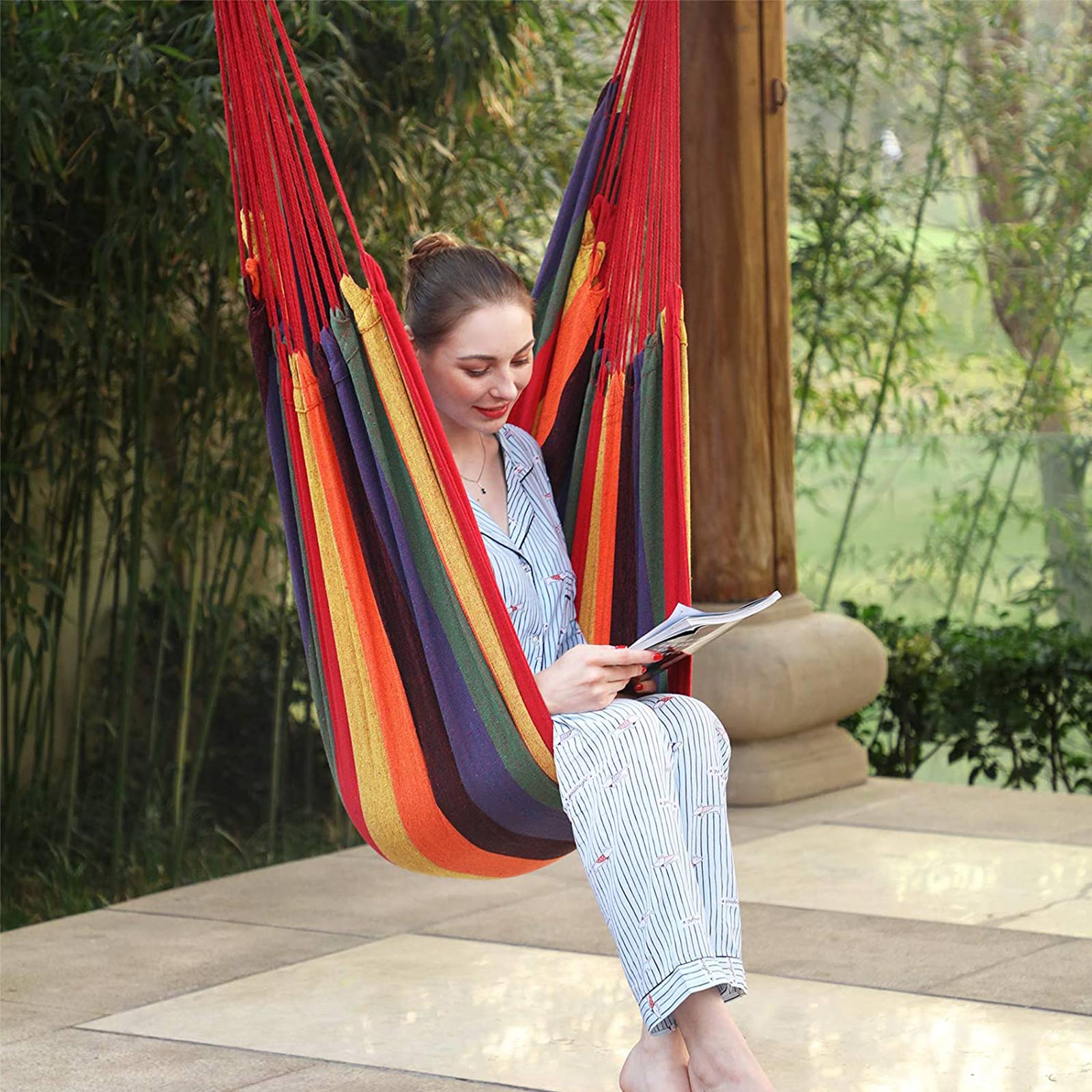 Hammock Chair - Fabric - Multicolor - Max Load 200 kg