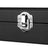 Jewellery Box - Velvet - Black - 24 Compartments with Glass Lid