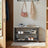 Shoe Bench - Steel - Rustic Brown and Black - 2 Shelves for Entryway Organization