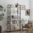 Bookshelf - 5-Tier Industrial Design - Wood - Rustic Brown
