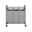 Laundry Cart - Fabric - Beige - 3 Removable Baskets on Wheels