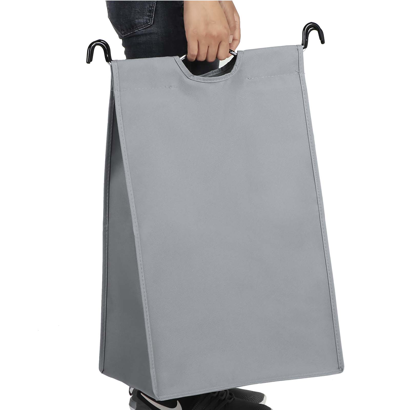 Laundry Cart - Fabric - Beige - 3 Removable Baskets on Wheels