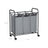 Laundry Cart - Fabric - Beige - 3 Removable Baskets on Wheels