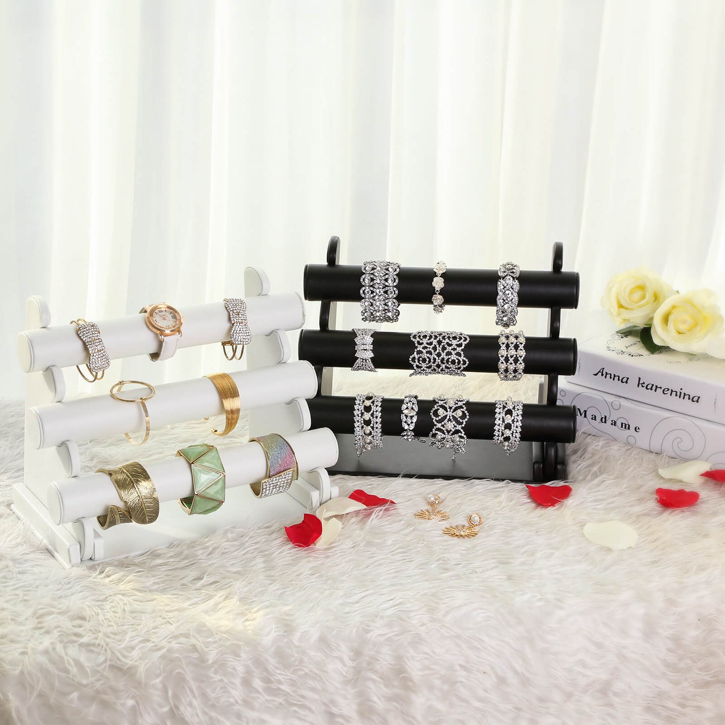 Jewellery Stand - Metal - Black - Multi-Functional Holder for Earrings