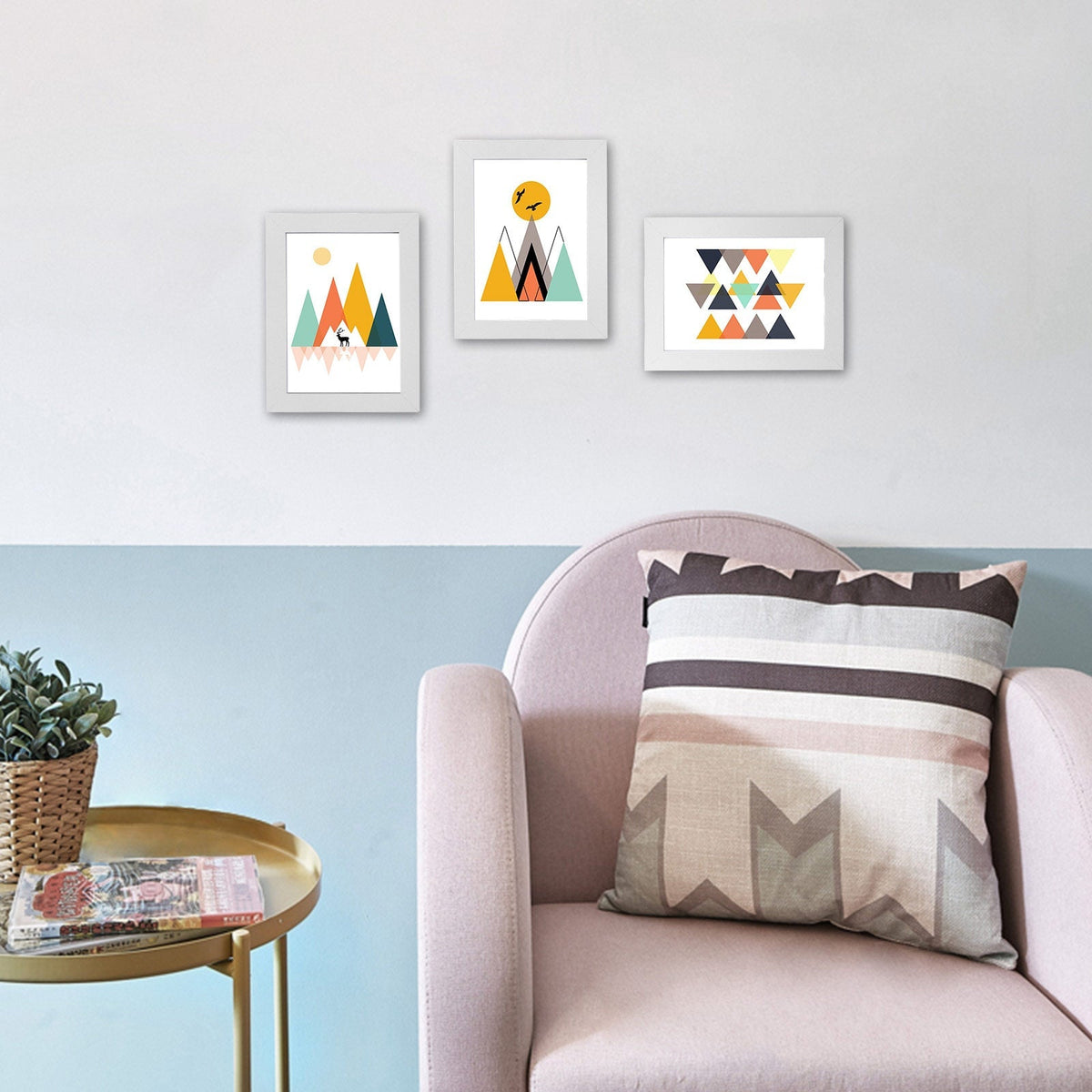 Collage Picture Frame Set - MDF - White - Includes 3 Frames for 5"x7" Photos