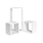 Floating Cube Shelves - Set of 3 - MDF - White