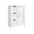 Floor Cabinet - Wood - White - 3 Large Drawers with Adjustable Shelf