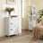 Floor Cabinet - Wood - White - 3 Large Drawers with Adjustable Shelf