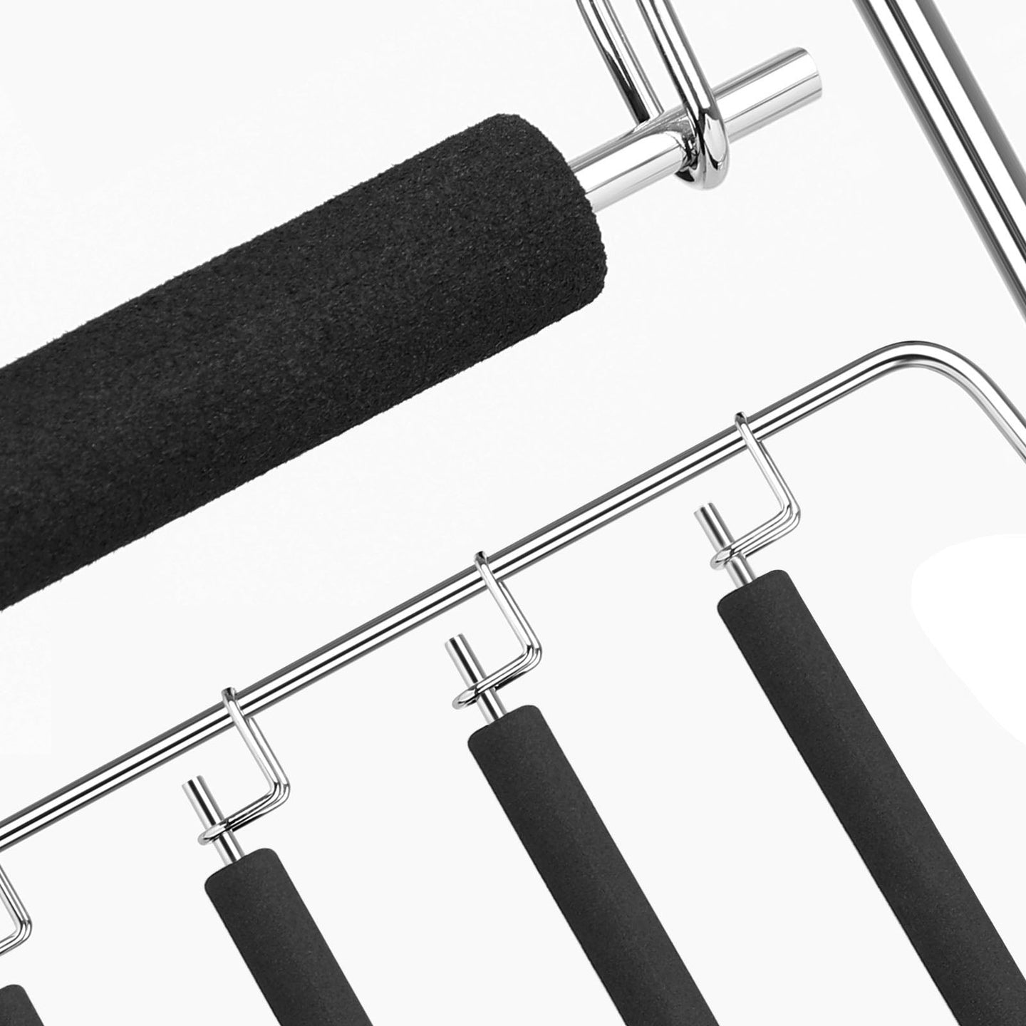 Pants Hangers - Metal - Black - Space-Saving Set of 3 with Non-Slip Padding and Swing Bars for Versatile Storage
