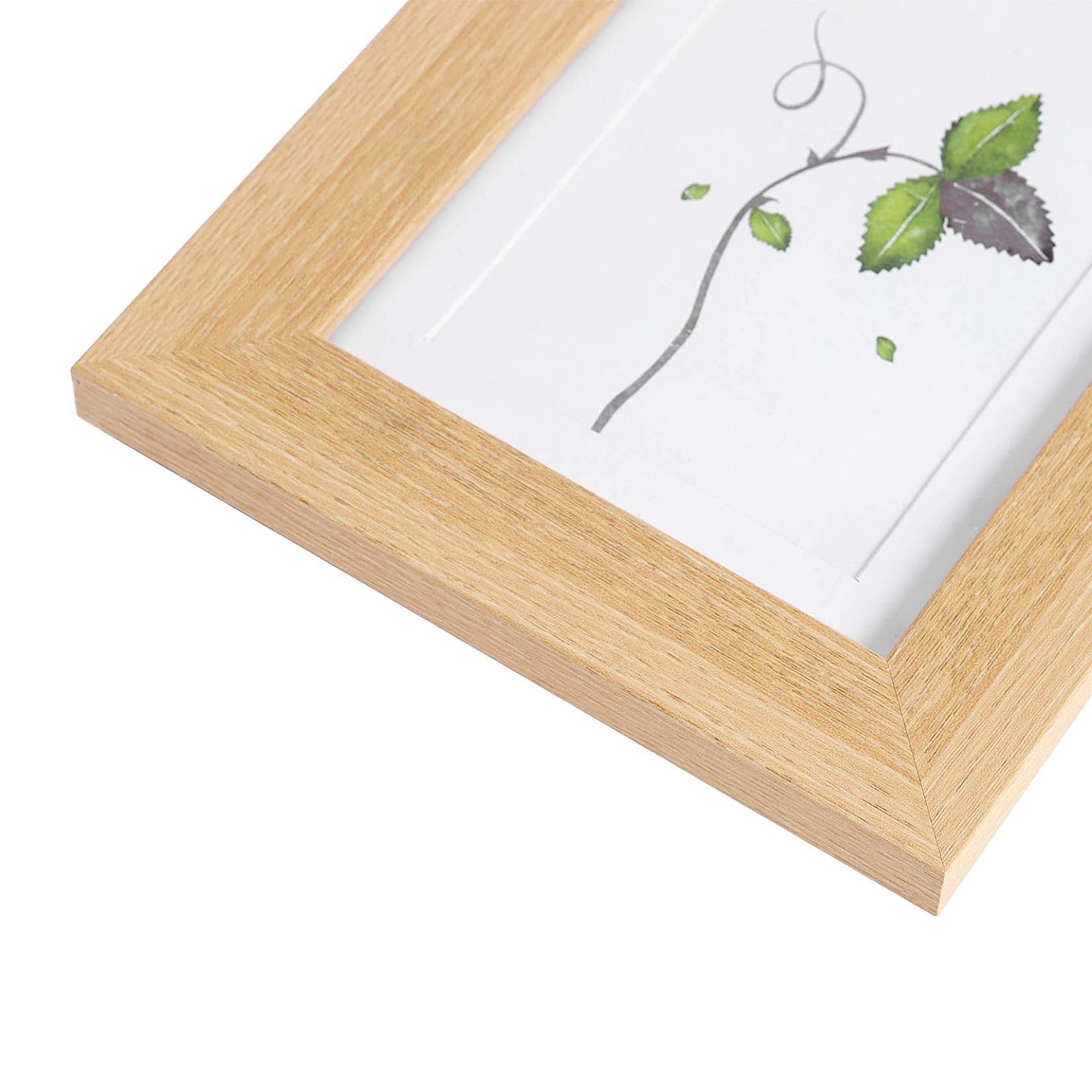 Picture Frame Set - Wood - White, Grey, Brown - Table and Wall Display for 4 x 6 and 5 x 7 Inch Photos