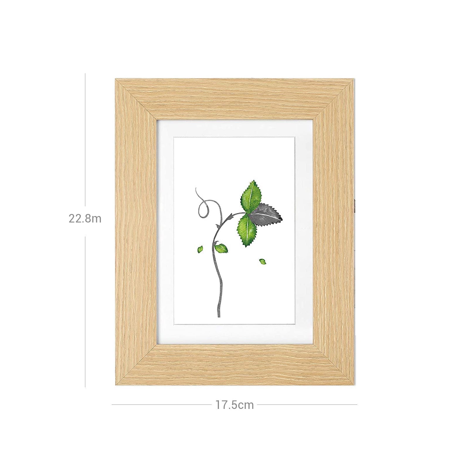Picture Frame Set - Wood - White, Grey, Brown - Table and Wall Display for 4 x 6 and 5 x 7 Inch Photos