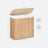 Laundry Hamper - Fabric - Natural - 3 Sections with Clip-on Lid and Handles