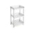 Rolling Trolley Storage Unit - Wood - White - 3 Shelves for Kitchen and Bathroom