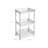 Rolling Trolley Storage Unit - Wood - White - 3 Shelves for Kitchen and Bathroom