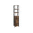 Storage Cabinet - Wood - Rustic Brown - Tall with 3 Shelves and Cupboard