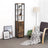 Storage Cabinet - Wood - Rustic Brown - Tall with 3 Shelves and Cupboard