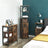 Storage Cabinet - Wood - Rustic Brown - Tall with 3 Shelves and Cupboard