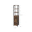 Storage Cabinet - Wood - Rustic Brown - Tall with 3 Shelves and Cupboard