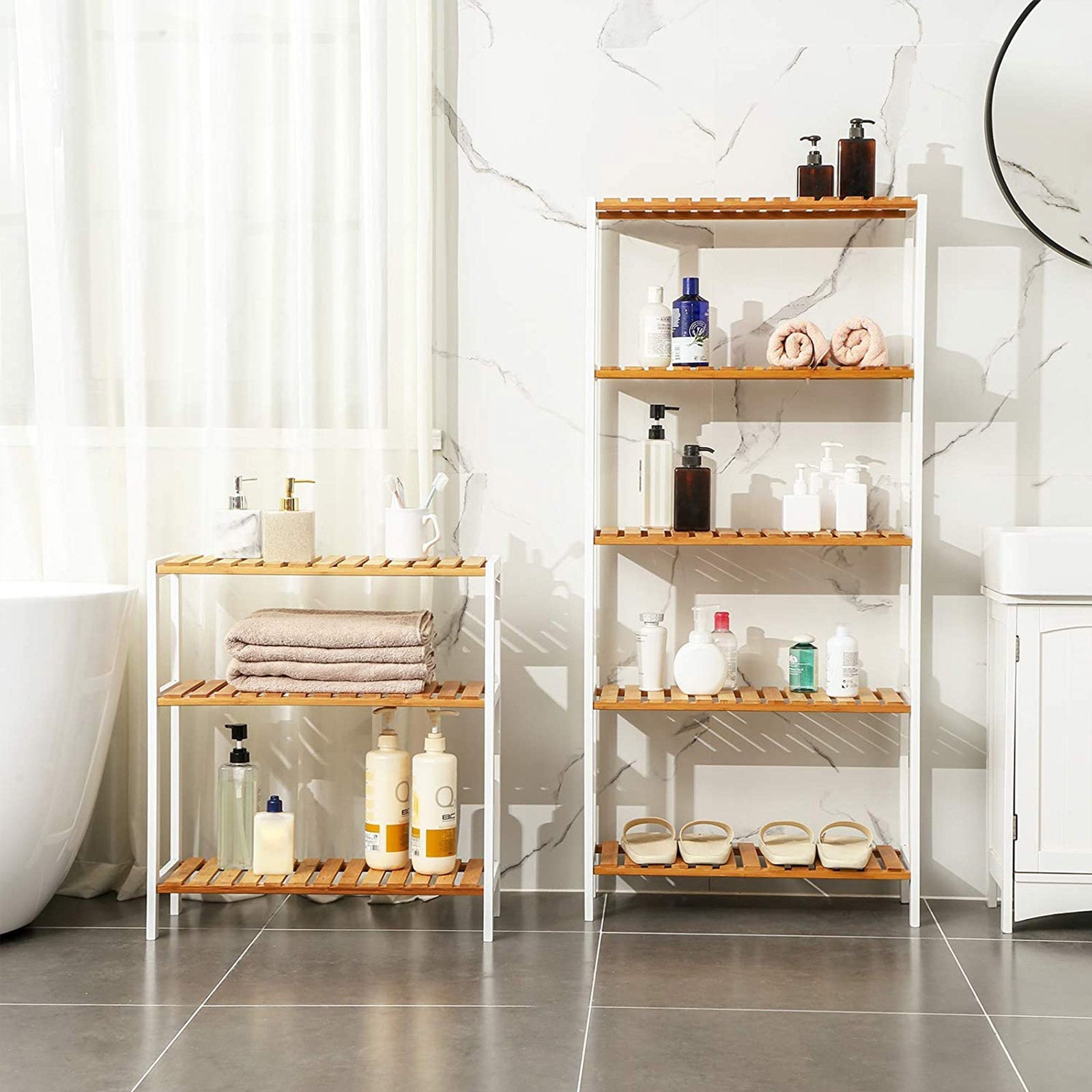 3-Tier Storage Shelf - Bamboo - Natural - Bathroom