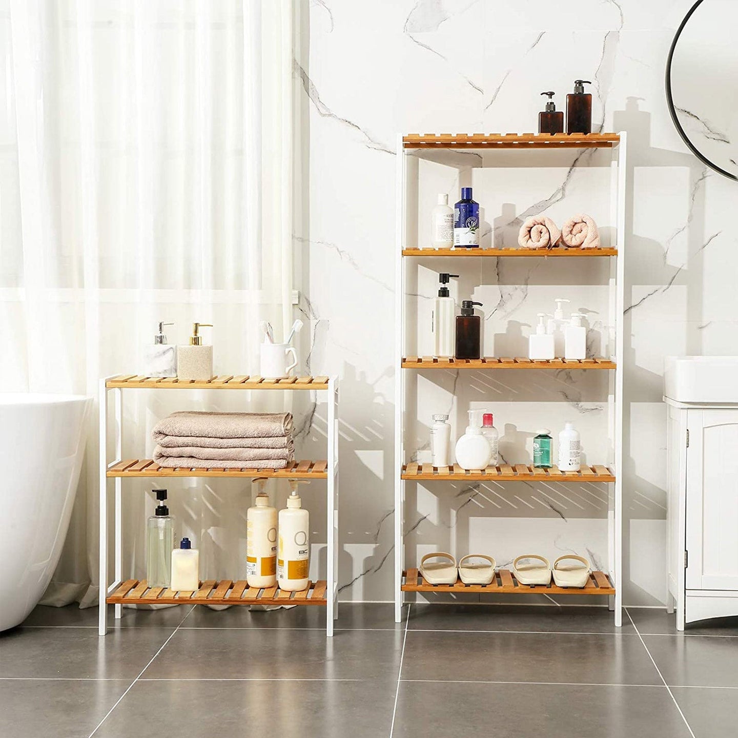 3-Tier Storage Shelf - Bamboo - Natural - Bathroom