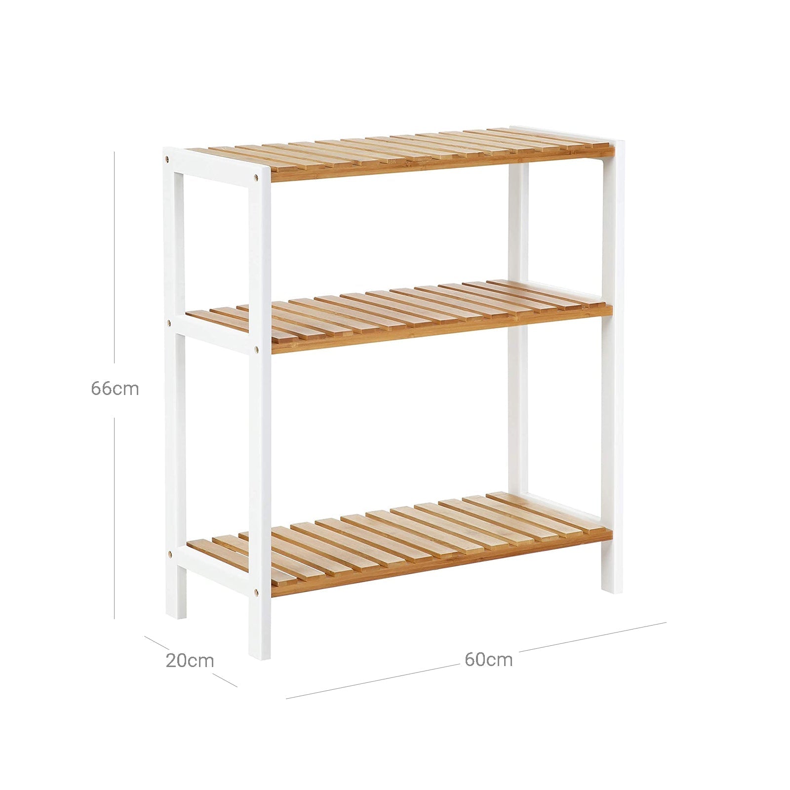 3-Tier Storage Shelf - Bamboo - Natural - Bathroom