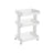 3-Tier Rolling Cart - Plastic - White - with Castors for Kitchen and Bathroom Organization