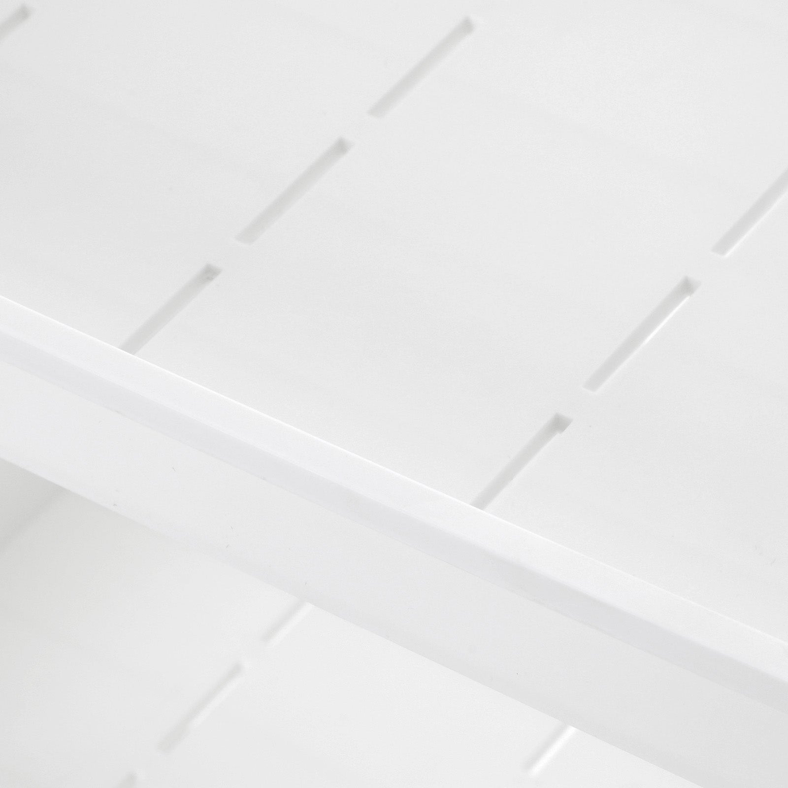 3-Tier Rolling Cart - Plastic - White - with Castors for Kitchen and Bathroom Organization