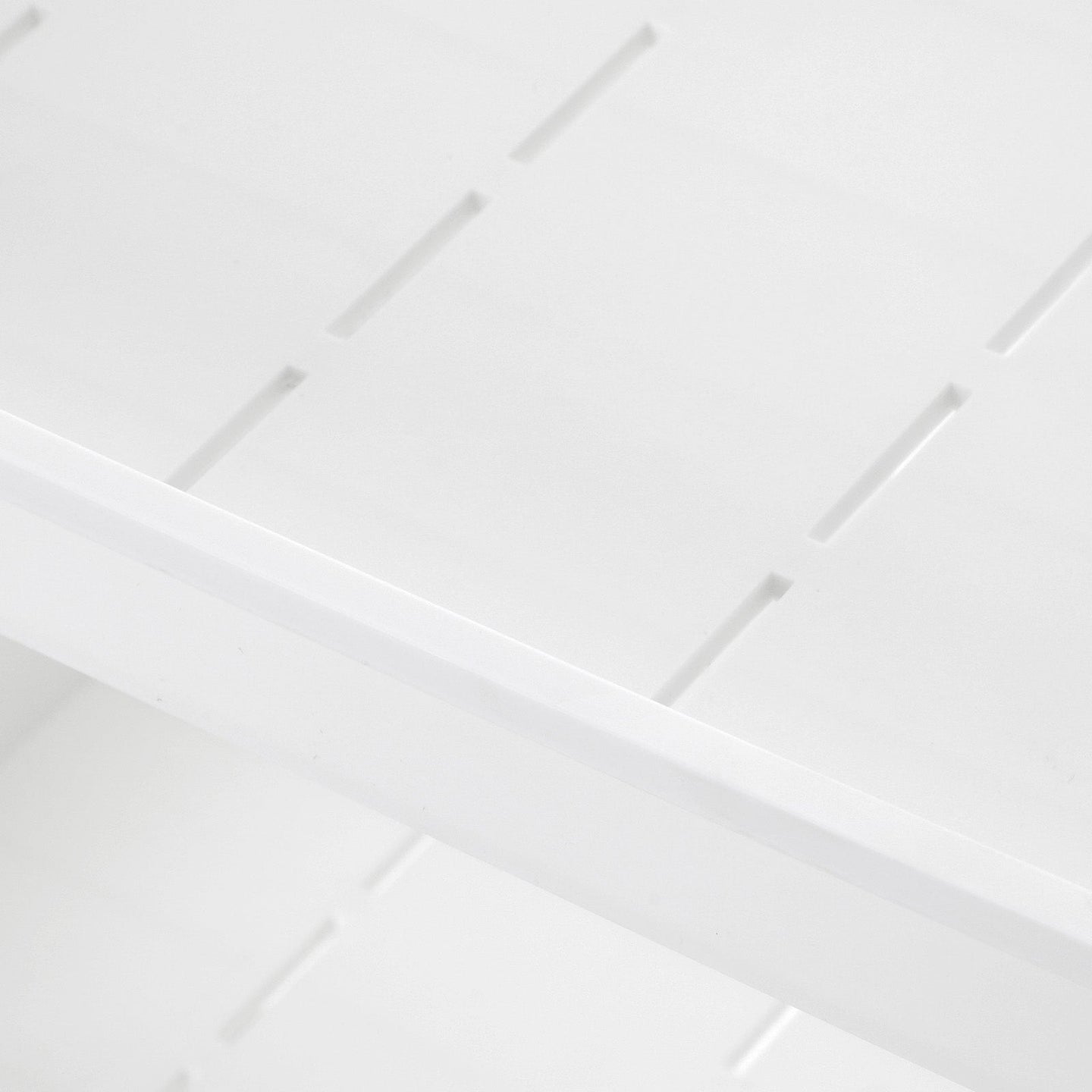 3-Tier Rolling Cart - Plastic - White - with Castors for Kitchen and Bathroom Organization