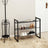 3 Tier Shoe Rack - Metal Mesh - Black - Stackable Design for 9 Pairs of Shoes