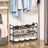 3-Tier Shoe Rack - Metal - Black - Holds Up to 15 Pairs of Shoes