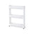 3-Tier Storage Tower - Metal - White - Mobile Design with Wheels