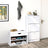 3-Tier Wooden Shoe Cabinet - Rustic Brown